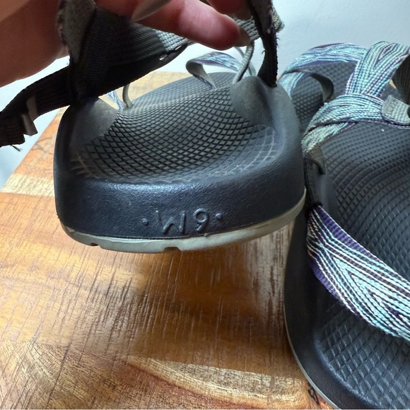 Chaco Blue and Purple Patterned Sandals, Women’s 9 - Picture 5 of 5
